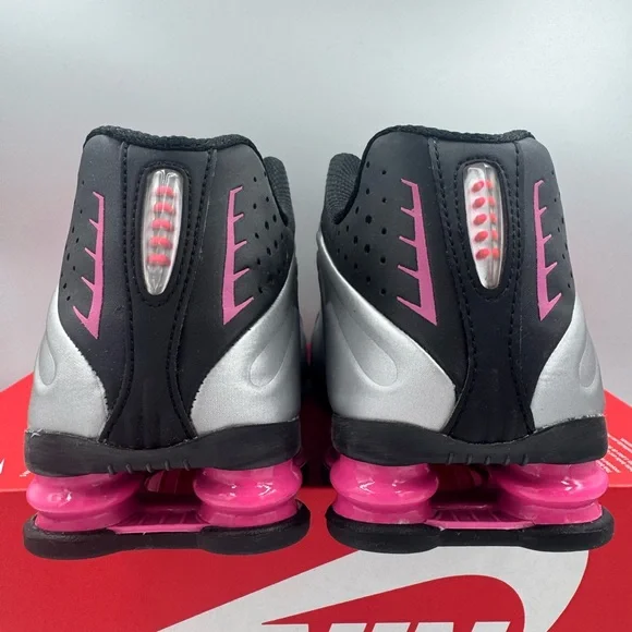 Nike Shox R4 Black Metallic Silver Pinksicle BRAND NEW Size 10 Women - Picture 4 of 8